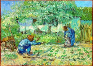 Vincent van Gogh - First Steps, After Millet (1890)