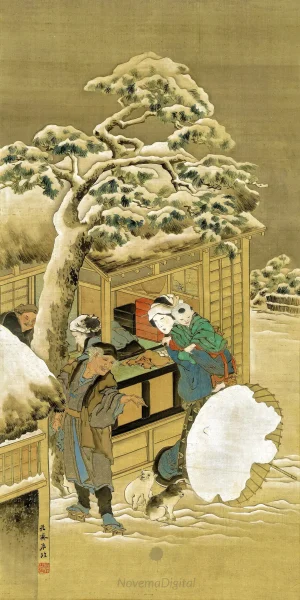 Katsushika Hokusai - In Front of a Shop