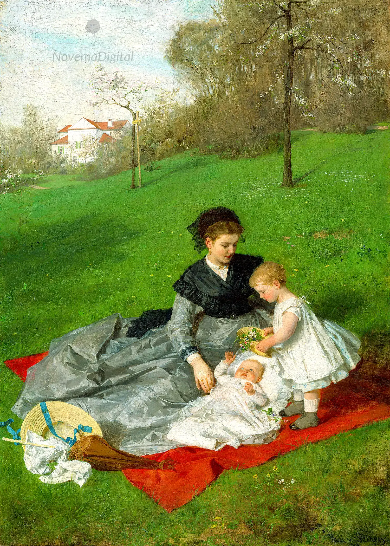 Pál Szinyei Merse - Mother and Children