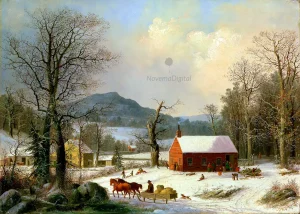 George Henry Durrie - Red School House