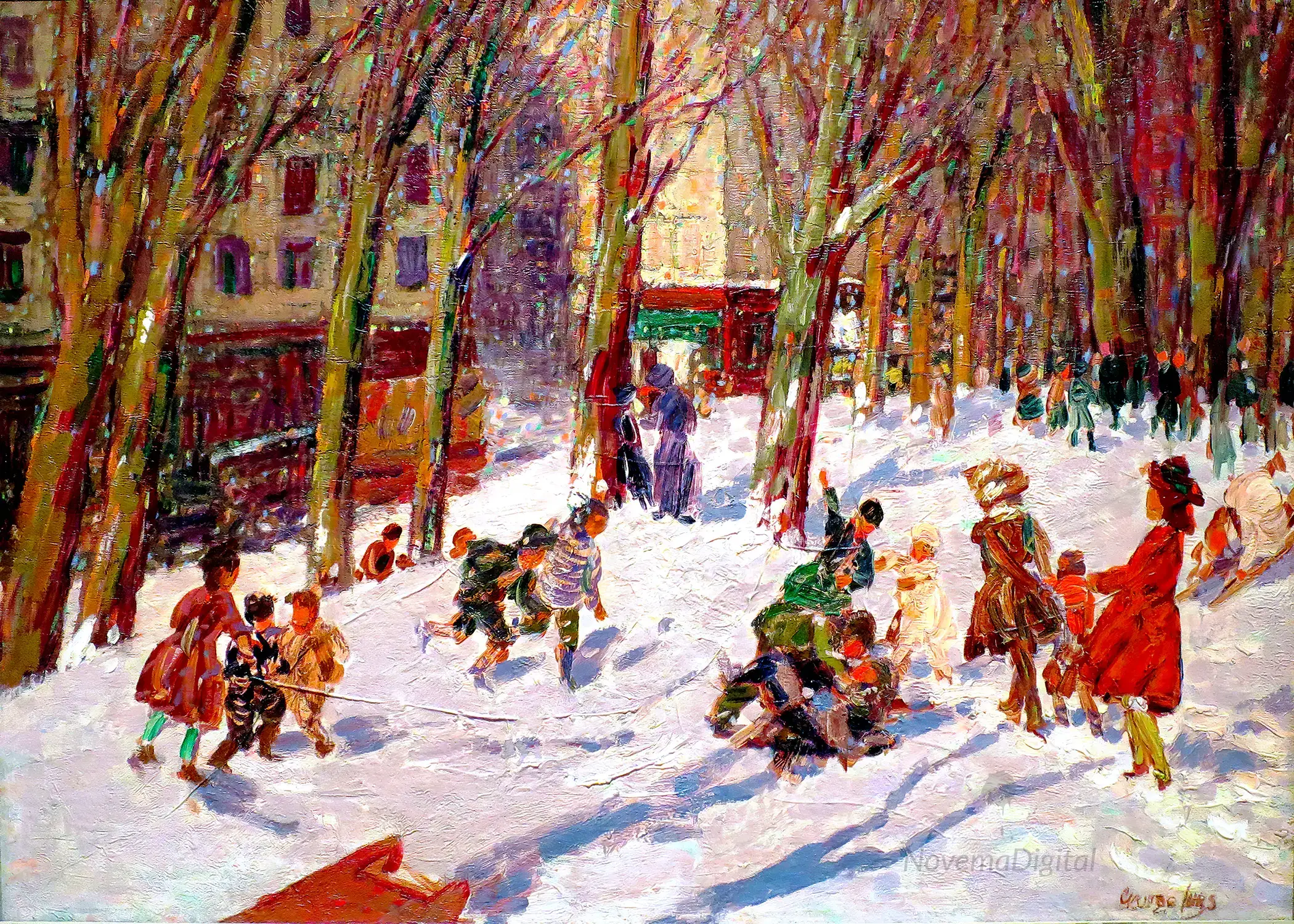 George Benjamin Luks - Winter, High Bridge Park