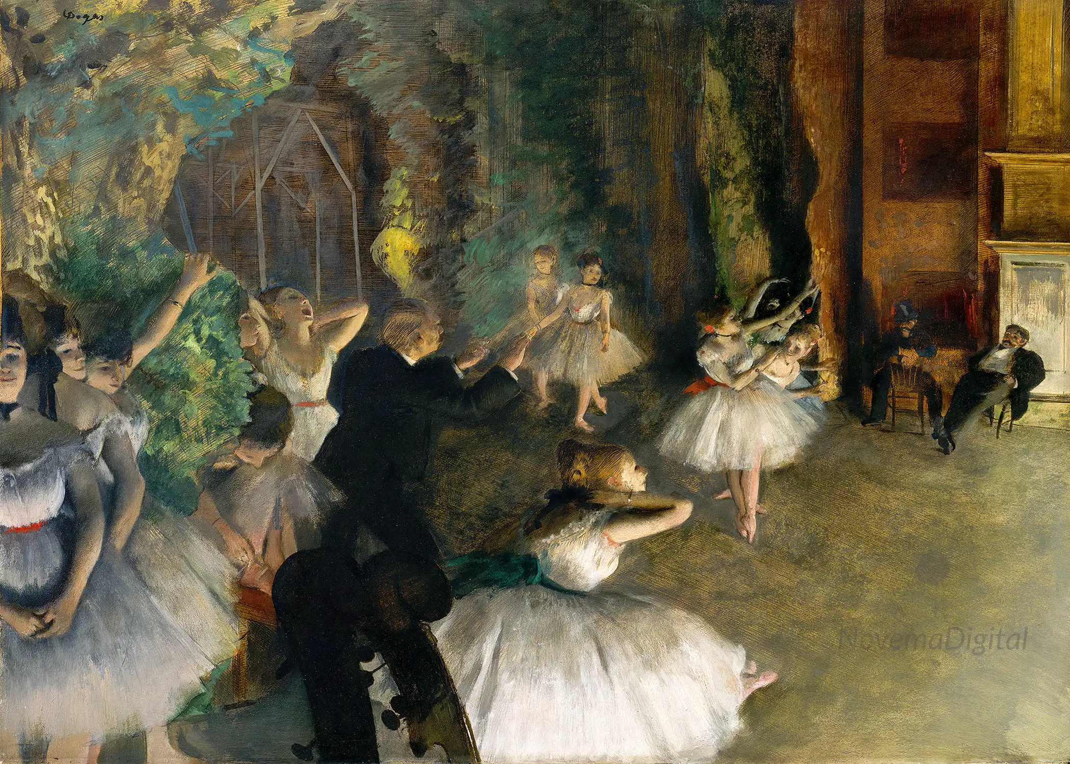 Edgar Degas - The Rehearsal of the Ballet Onstage (c.1874)