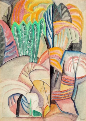 Marguerite Thompson Zorach - New England Fall (Landscape Autumn) (1917)