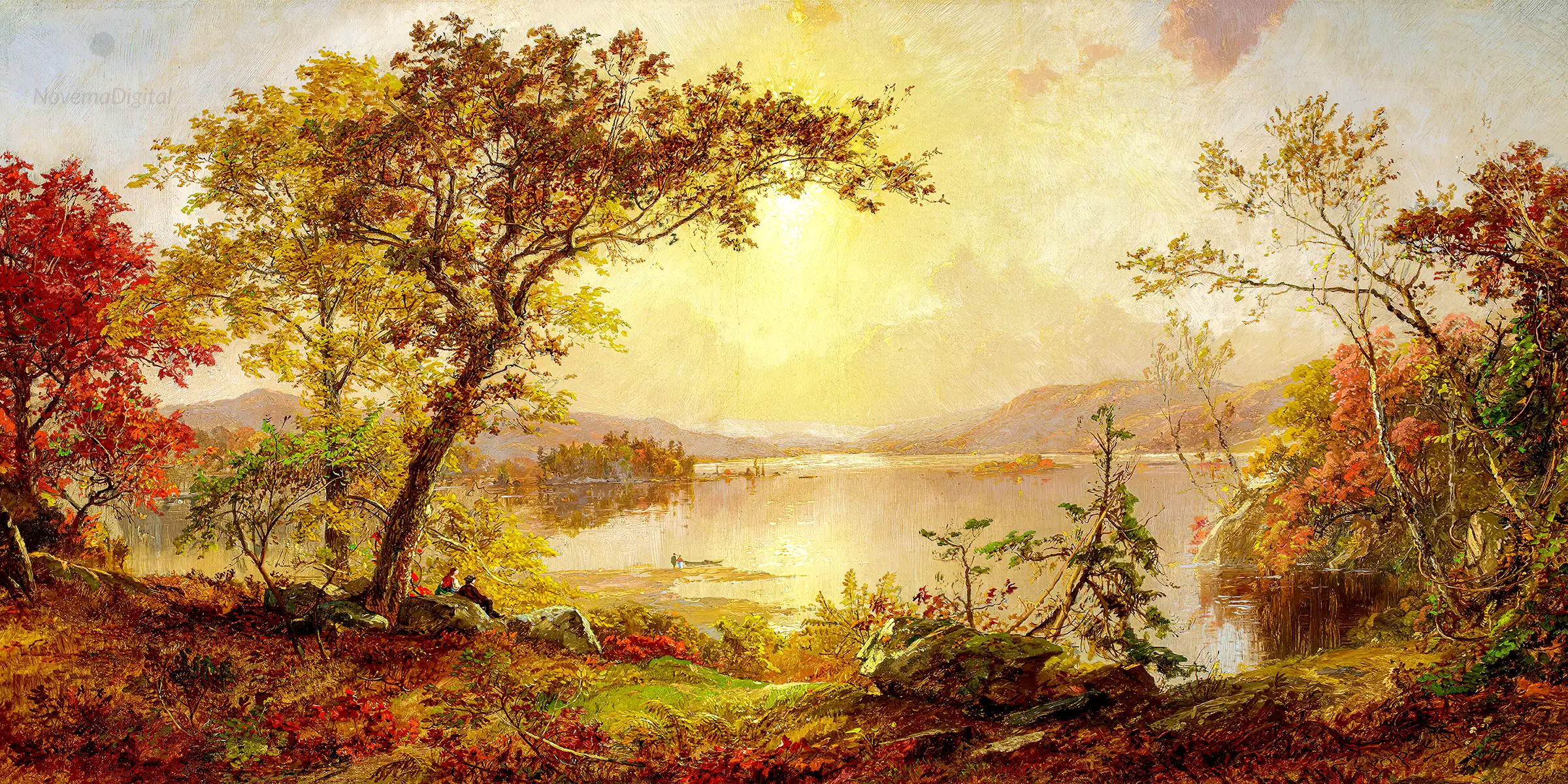 Jasper Francis Cropsey - Greenwood Lake, Autumn on the Hudson (1875)
