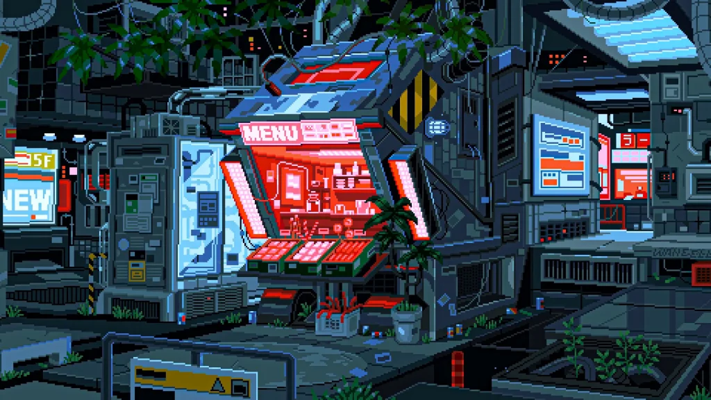 Pixel Art Futuristic Shop