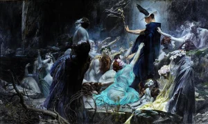 Adolf Hirémy-Hirschl - The Souls on the Shore of Acheron (1898)