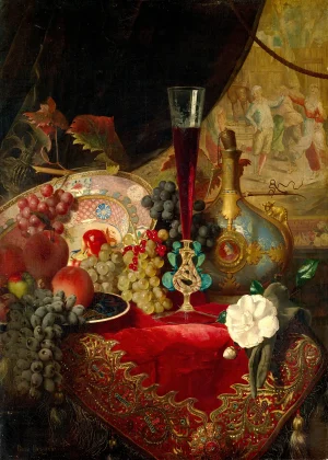 Blaise-Alexandre Desgoffe - Fruit Still Life (1866)