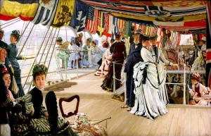 James Tissot - The Ball on Shipboard (1874)