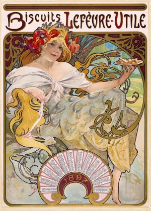 Alphonse Mucha - Biscuits Lefèvre-Utile (1896)