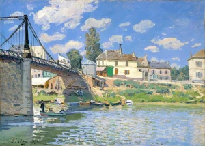 Alfred Sisley - The Bridge at Villeneuve-la-Garenne (1872)