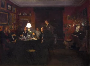 Viggo Johansen - Evening Talk (1886)