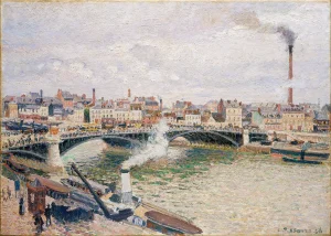Camille Pissarro - Morning, An Overcast Day, Rouen (1896)