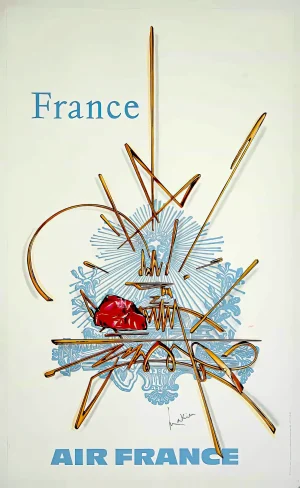 Air France Georges Mathieu Travel Poster (1968)