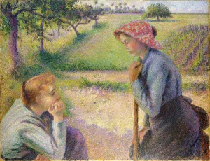 Camille Pissarro - Two Young Peasant Women (1892)