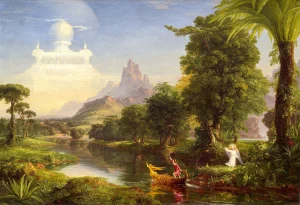 Thomas Cole - The Voyage of Life: Youth (1842)