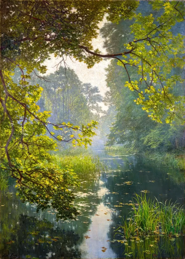 Henry Biva - The Misty Pond of Villeneuve (1910)