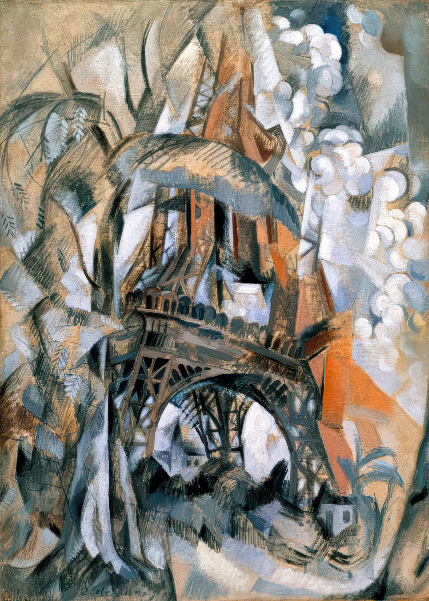 Robert Delaunay - Eiffel Tower with Trees (1910)